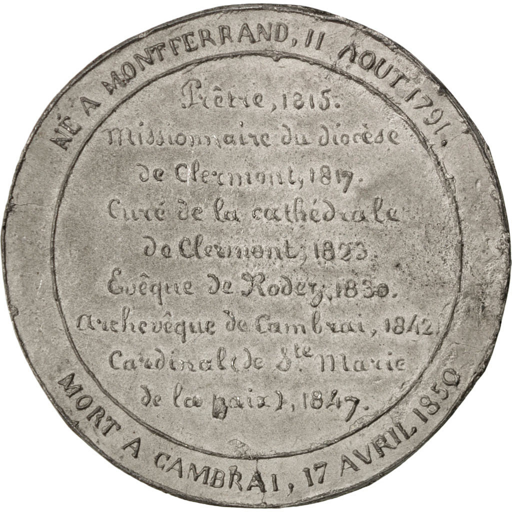 Frankrijk, Medal, French Second Republic, Religions & beliefs, ZF+, Tin