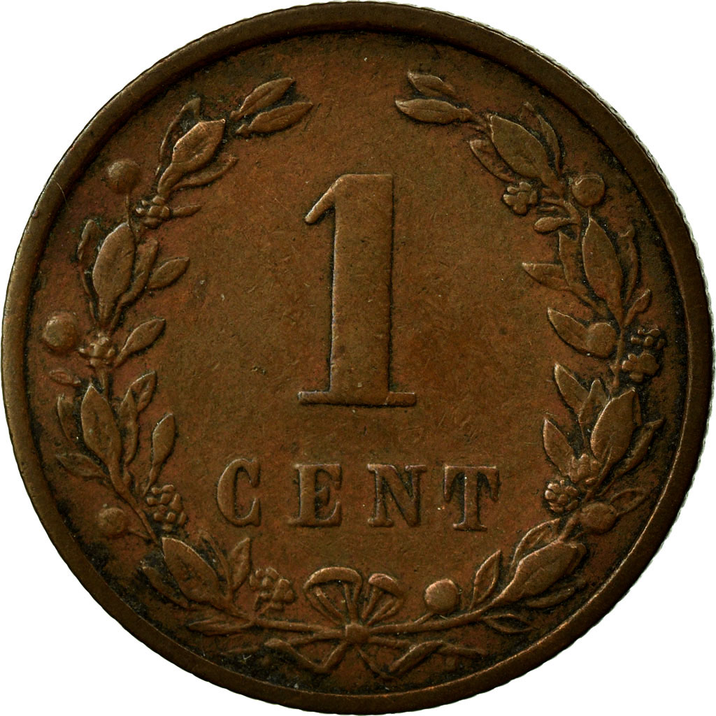 Moneda, Países Bajos, Wilhelmina I, Cent, 1900, BC+, Bronce, KM:107.2