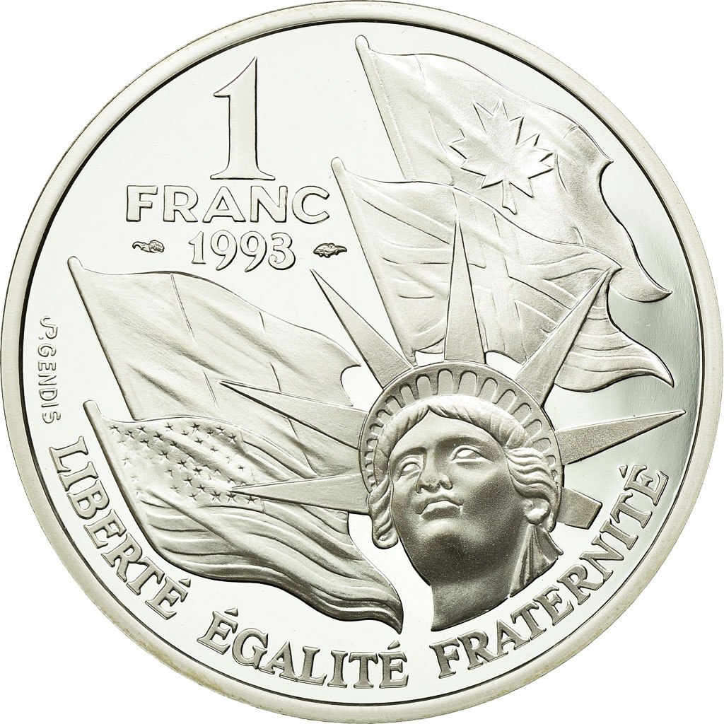Coin, France, Franc, 1993, Paris, , Silver, KM:1014, Gadoury:C38
