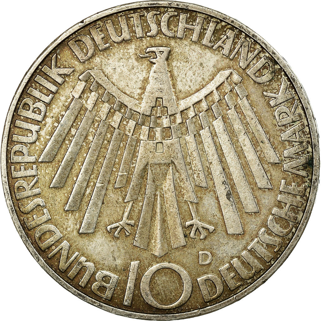 Coin, GERMANY - FEDERAL REPUBLIC, 10 Mark, 1972, Munich, , Silver
