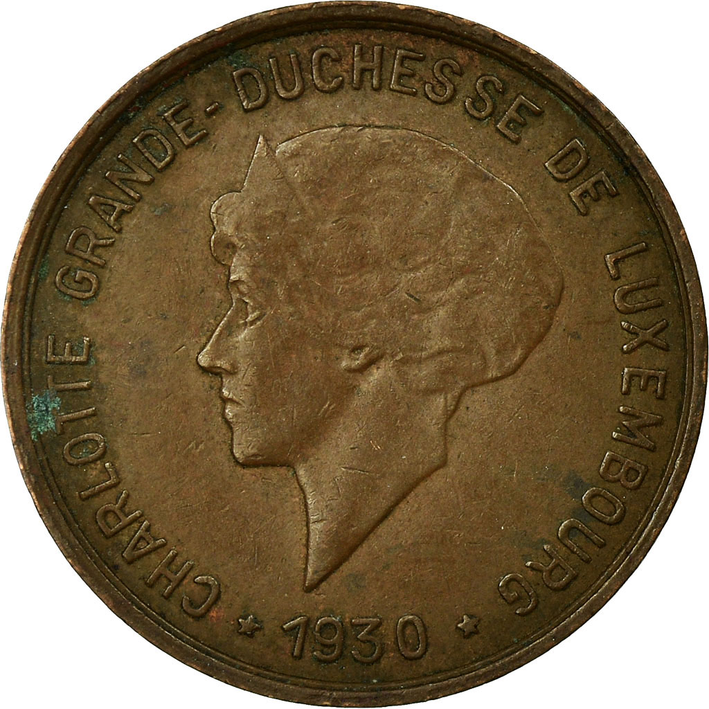 Moneda, Luxemburgo, Charlotte, 5 Centimes, 1930, MBC, Bronce, KM:40