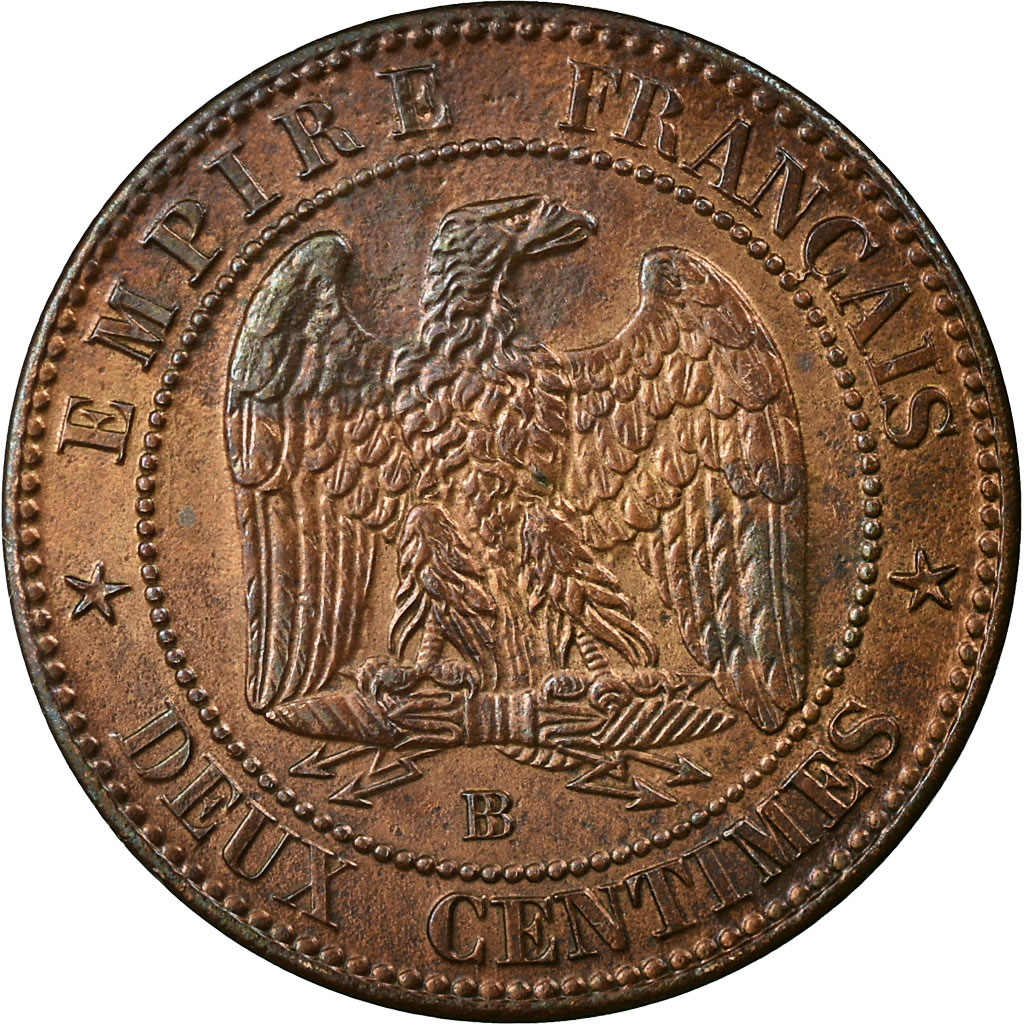 Coin, France, Napoleon III, Napoléon III, 2 Centimes, 1862, Strasbourg
