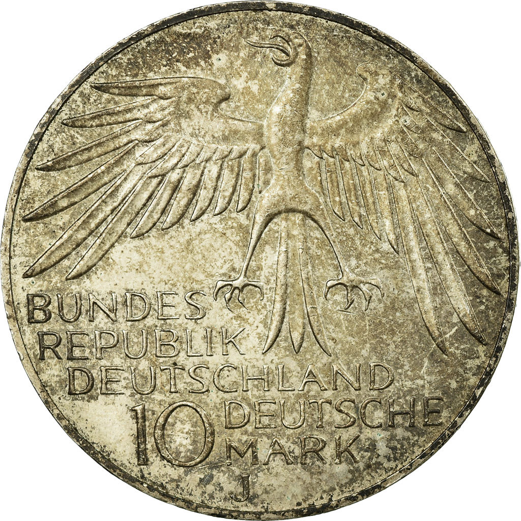 Coin, GERMANY - FEDERAL REPUBLIC, 10 Mark, 1972, Hambourg, , Silver
