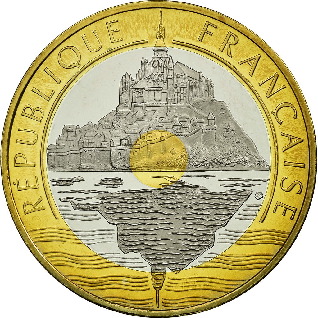 Coin, France, Mont Saint Michel, 20 Francs, 1999, Paris, 