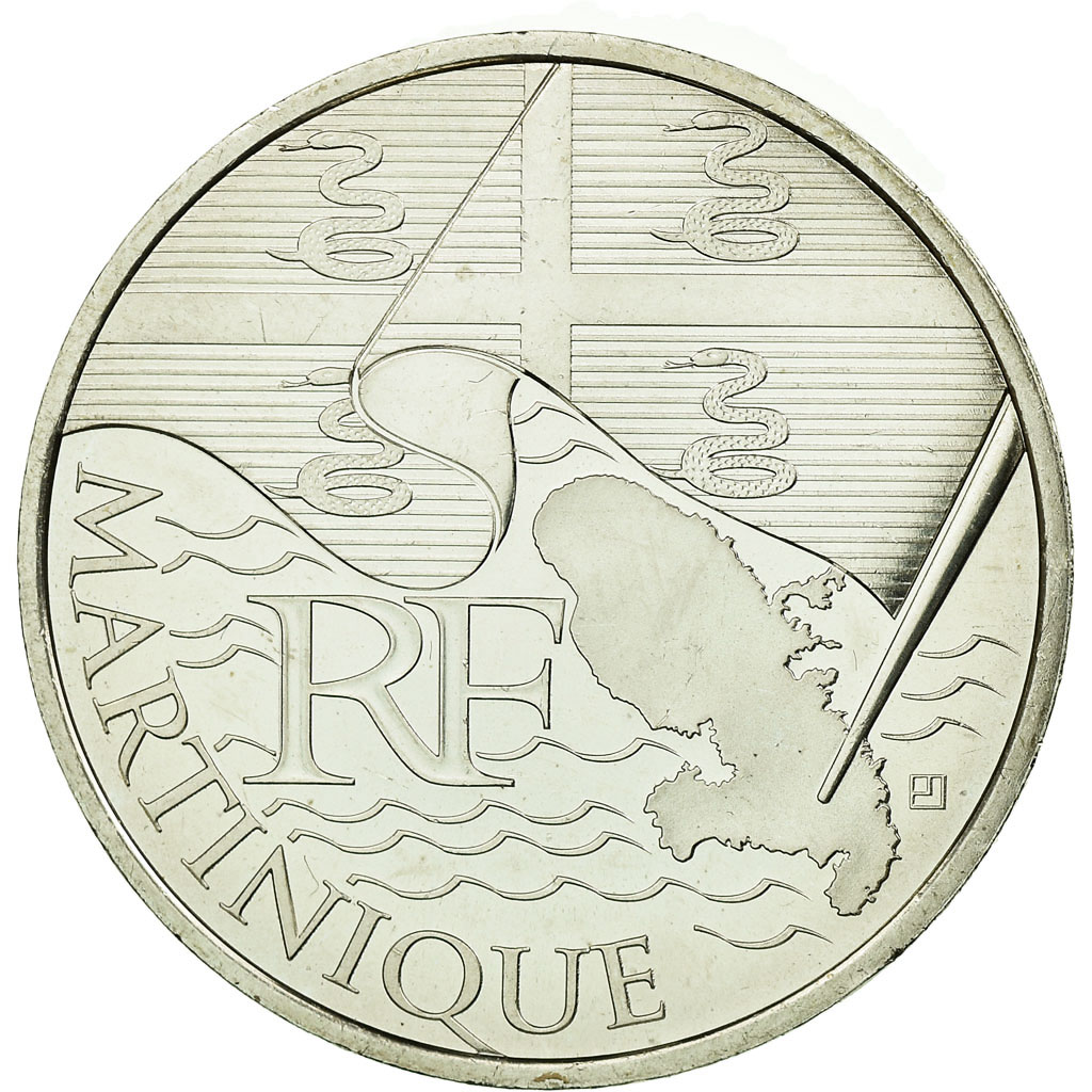 Frankreich, 10 Euro, 2010, Martinique, UNZ, Silber, KM:1662