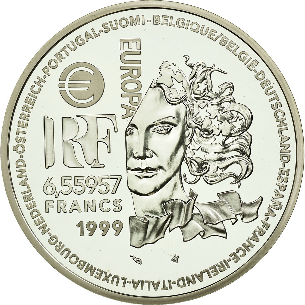 Coin, France, Europa - L'art grec et romain, 6.55957 Francs, 1999, Paris