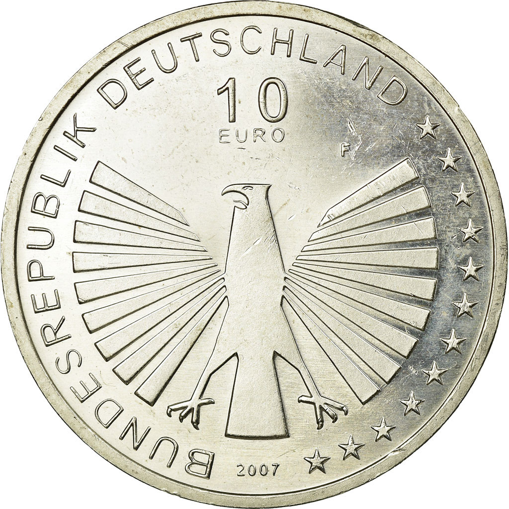 GERMANY - FEDERAL REPUBLIC, 10 Euro, 2007, , Silver, KM:264