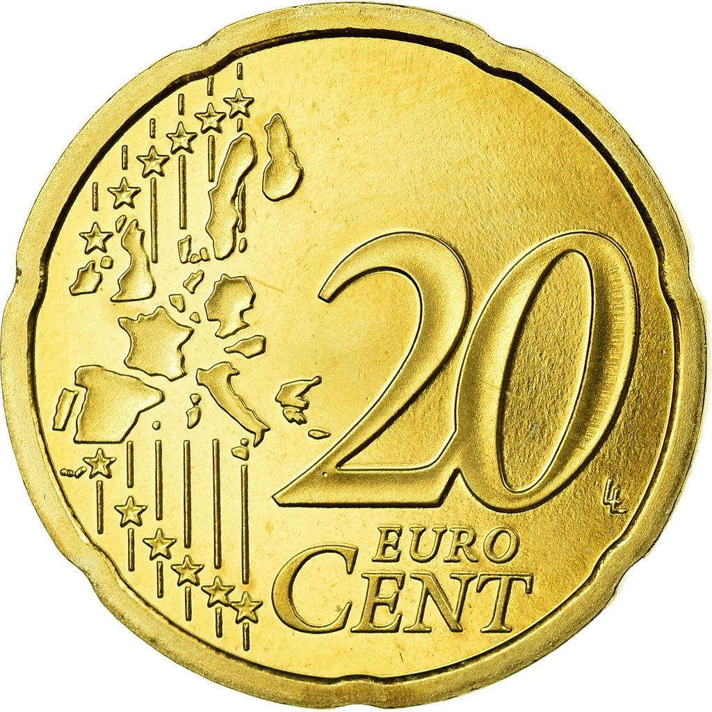 France, 20 Euro Cent, 2000, BE, , Brass, KM:1286