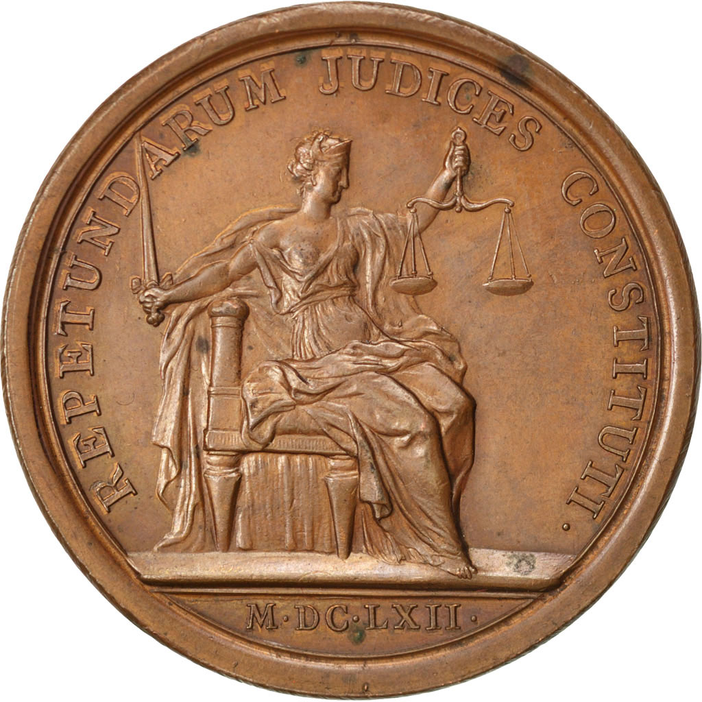 Frankrijk, Medal, Louis XIV, Politics, Society, War, Mauger, ZF+, Koper, Divo:65