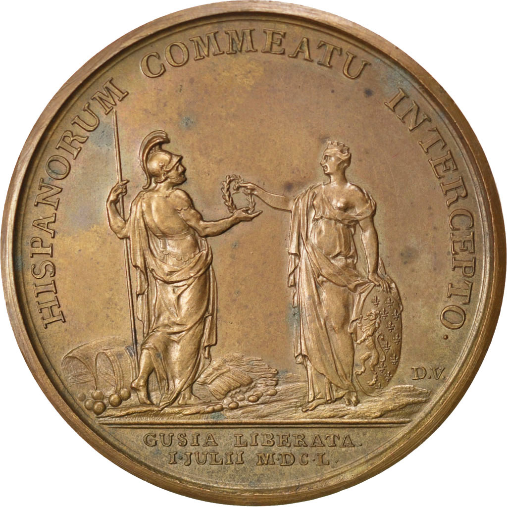 Frankrijk, Medal, Louis XIV, History, Mauger, ZF+, Koper
