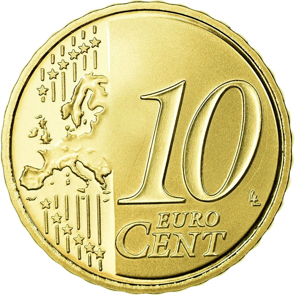 Frankreich, 10 Euro Cent, 2007, BE, STGL, Messing, KM:1410