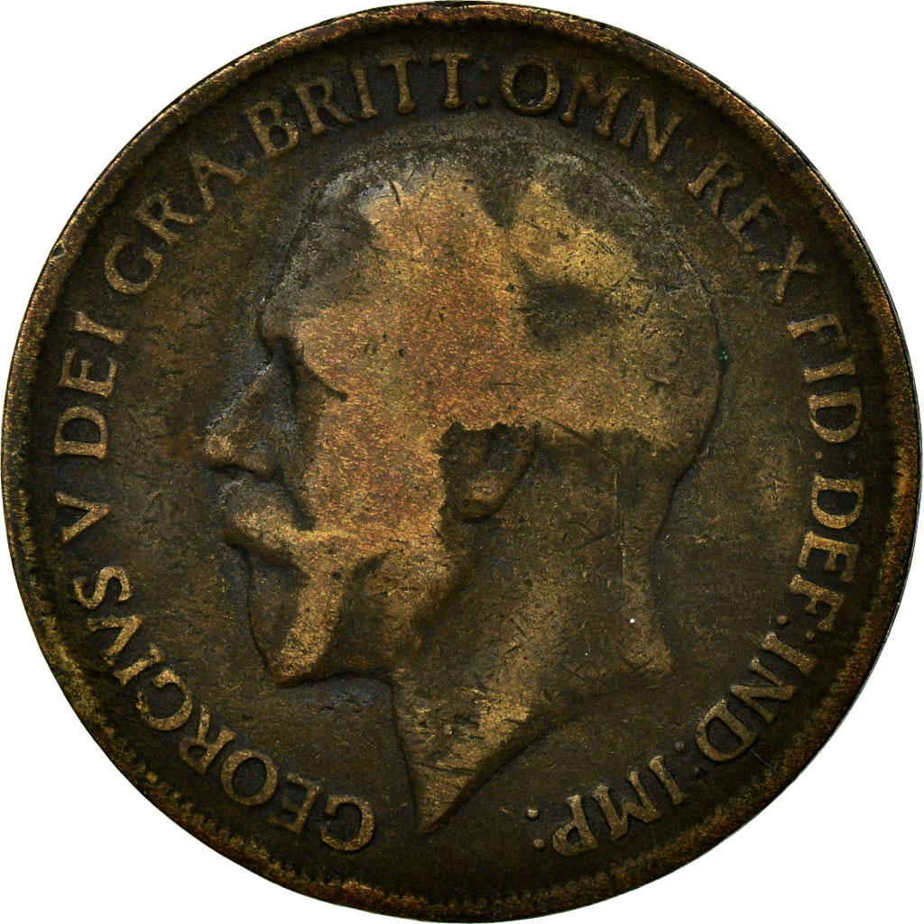Coin, Great Britain, George V, Penny, 1919, Heaton, , Bronze, KM:810