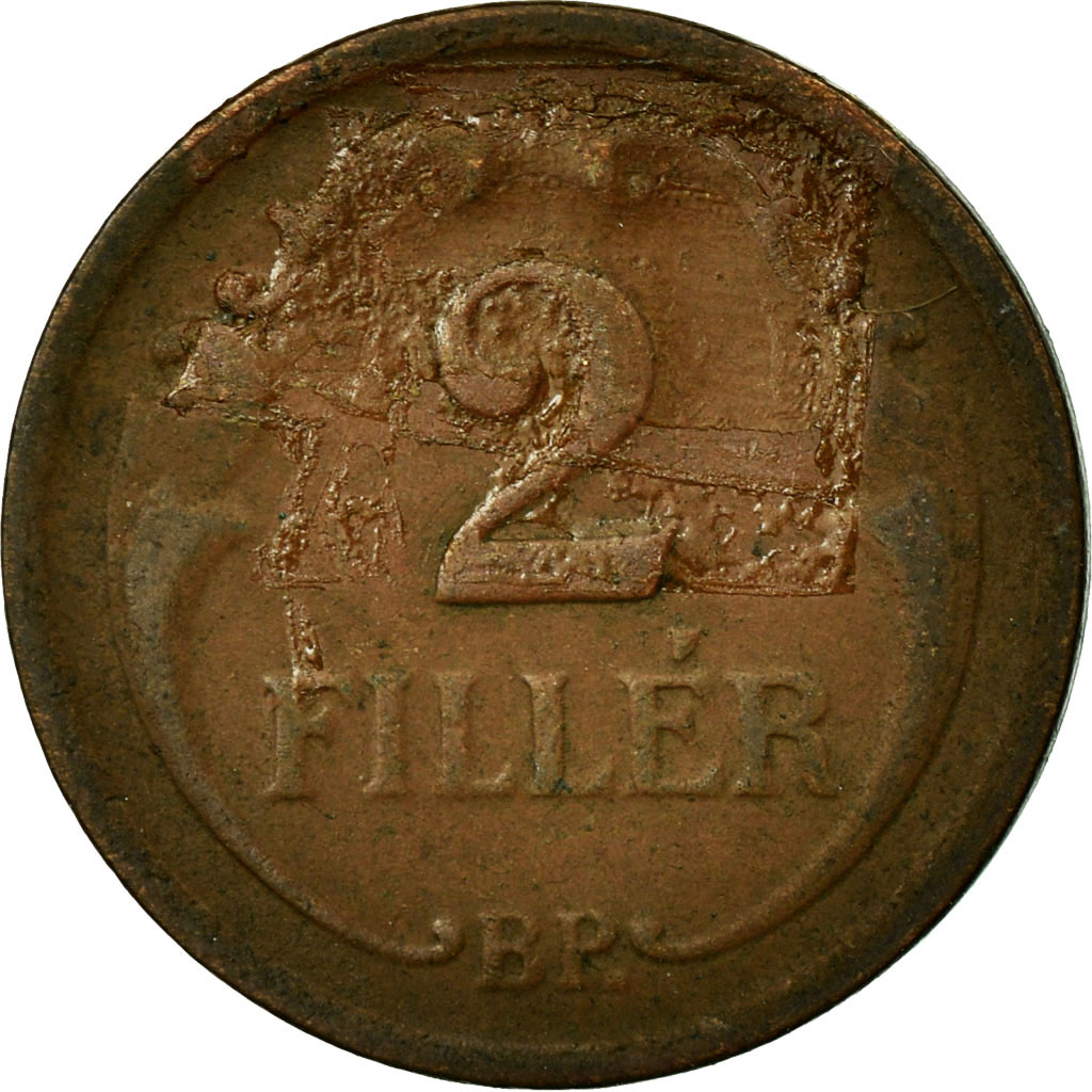 [#691580] Coin, Hungary, 2 Filler, 1927, Budapest, VF(30-35), Bronze, KM:506
