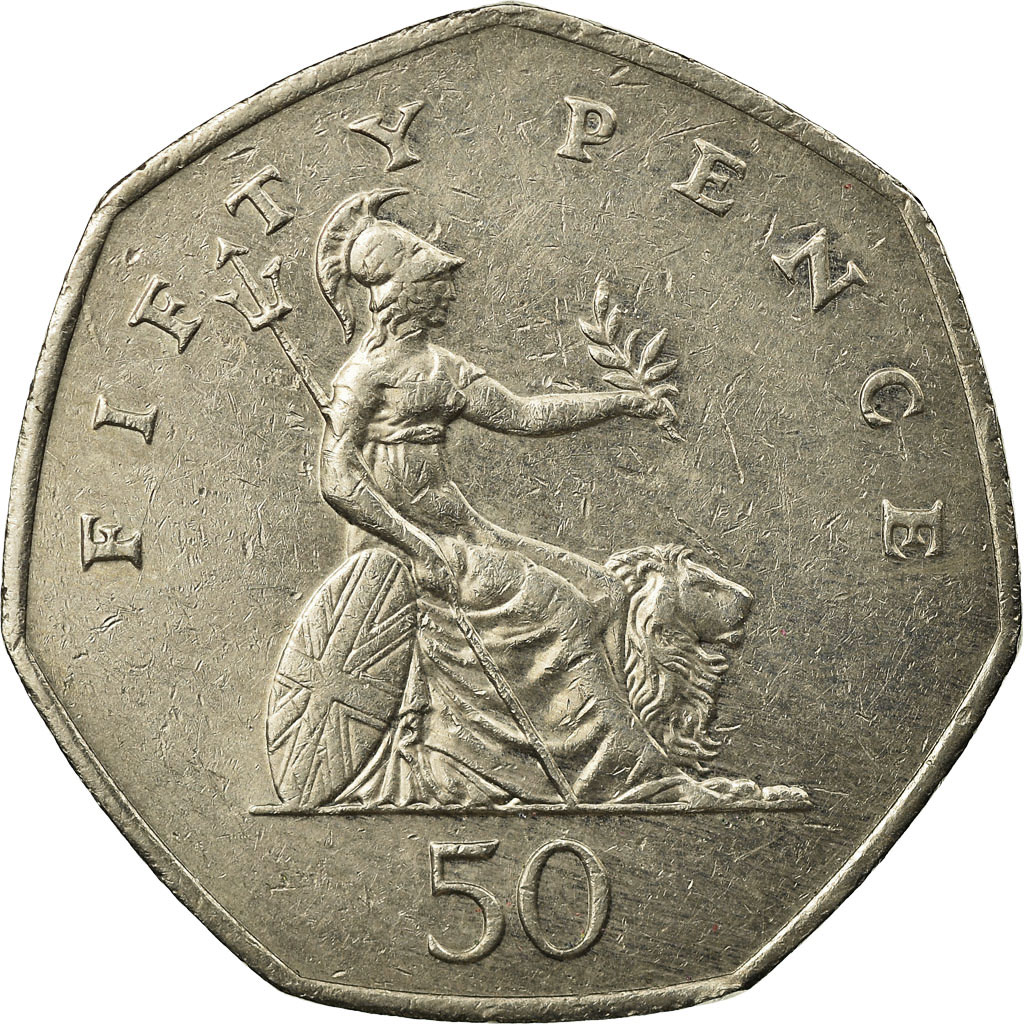 Moneda, Gran Bretaña, Elizabeth II, 50 Pence, 2003, MBC, Cobre - níquel