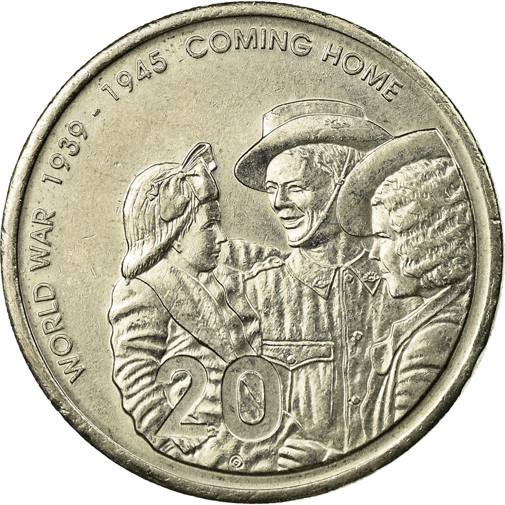 Coin, Australia, Elizabeth II, 20 Cents, 2005, Royal Australian Mint,