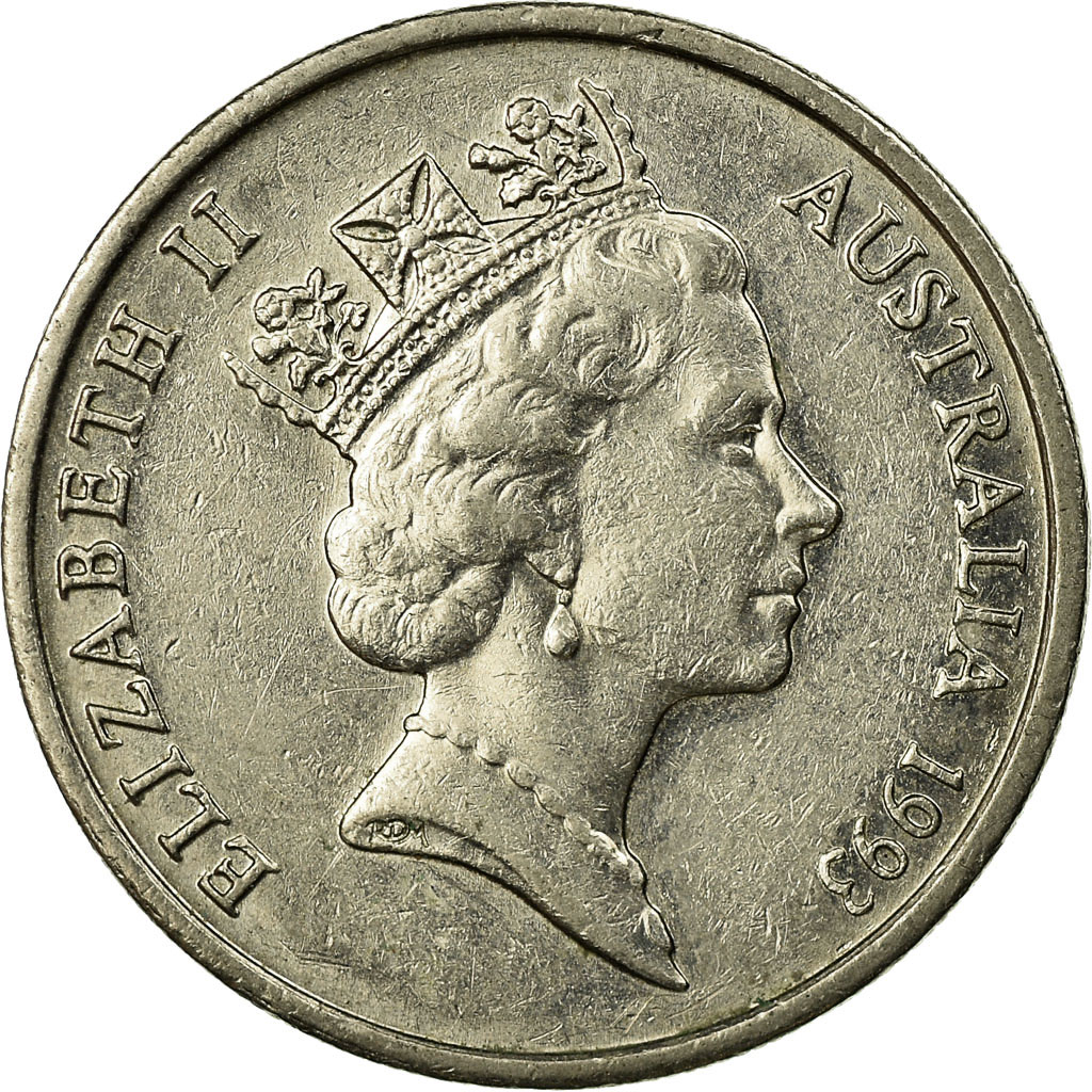 【オーストラリア硬貨】100AUD分 大量まとめ 20c・10c・5c  Coin, Australia, Elizabeth II, 10 Cents, 1993, , Copper-nickel, KM:81