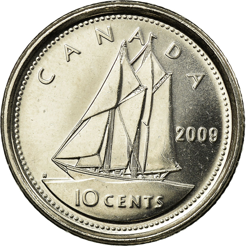 Coin, Canada, Elizabeth II, 10 Cents, 2009, Royal Canadian Mint