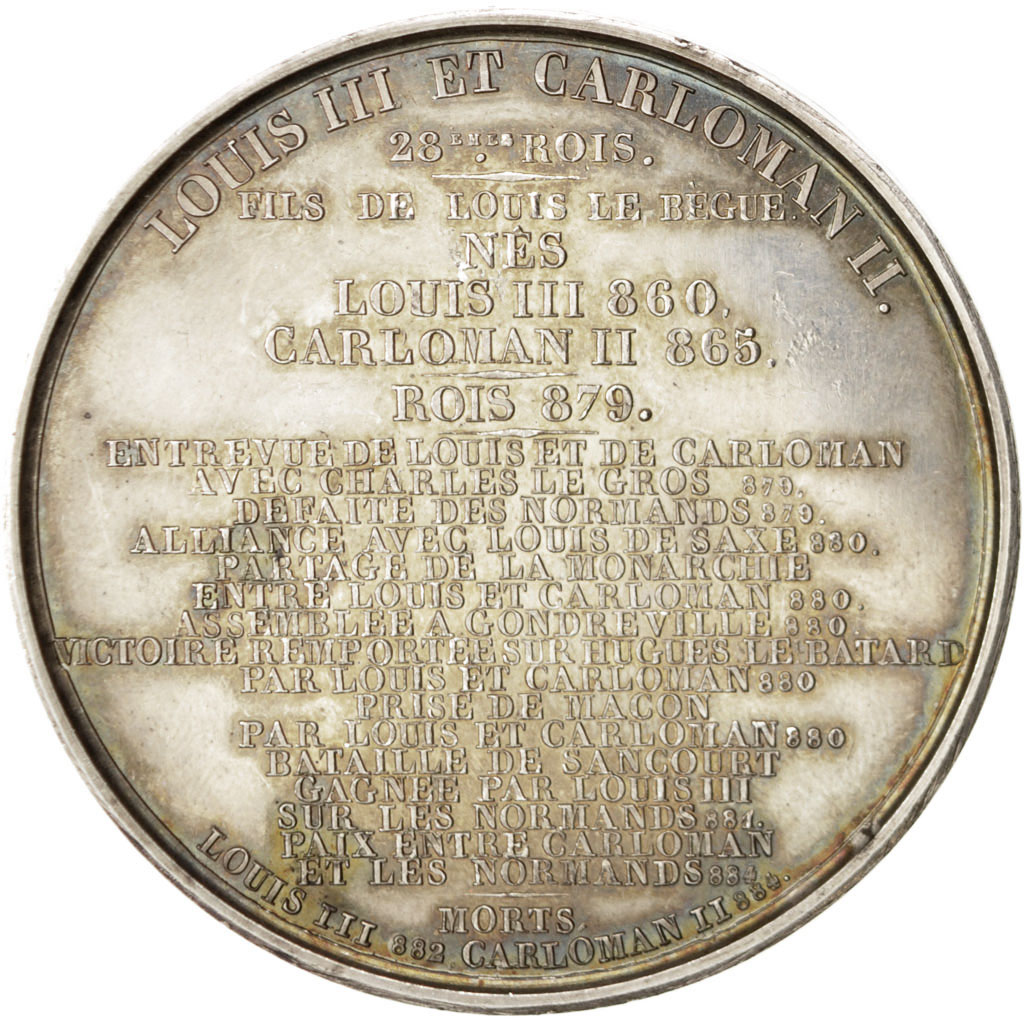 Frankrijk, Medal, Louis III et Caloman III, History, Caqué, PR, Koper