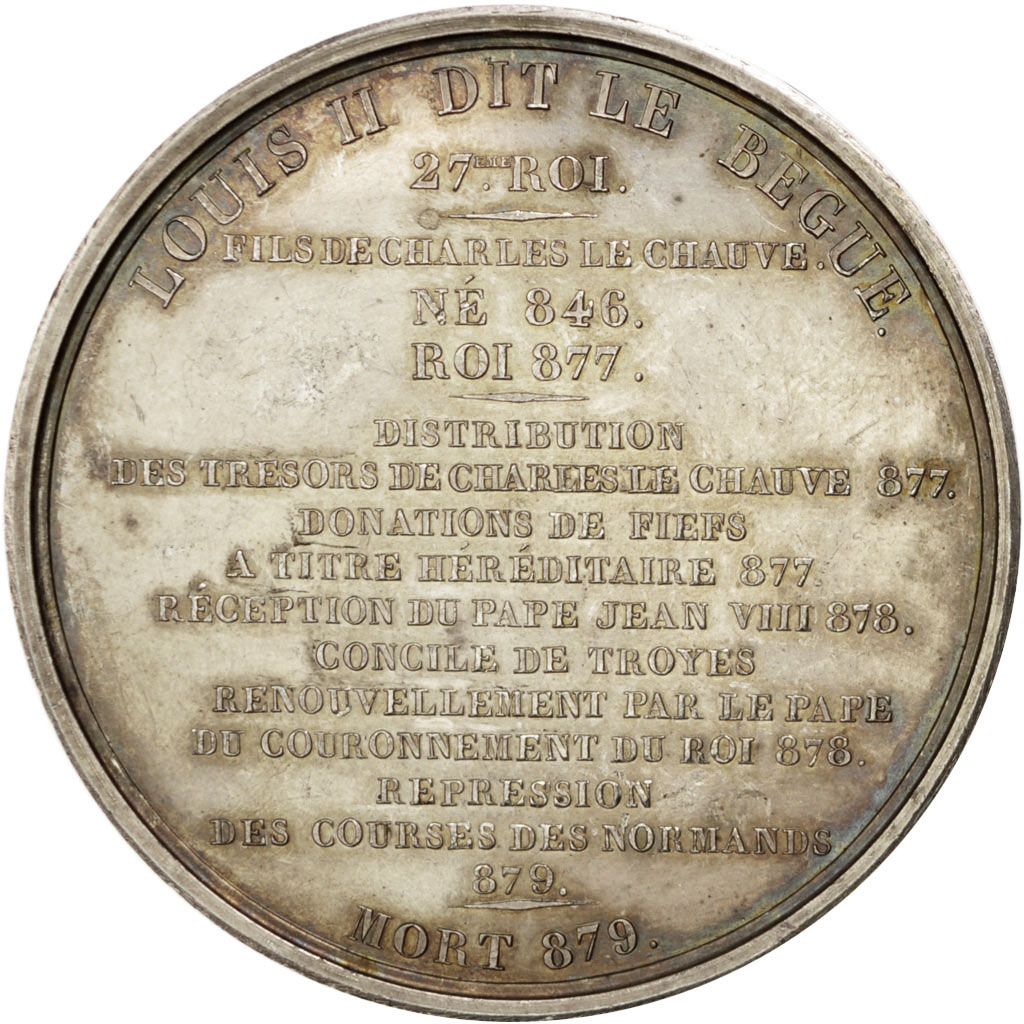 France, Medal, Louis II, History, Caqué, , Copper