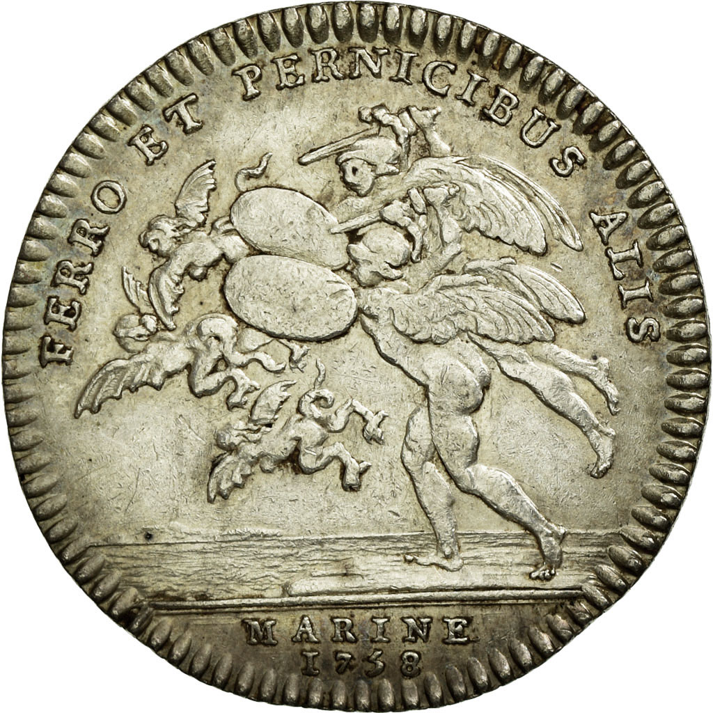 Frankrijk, Token, Royal, 1758, ZF+, Zilver, Feuardent:1401.