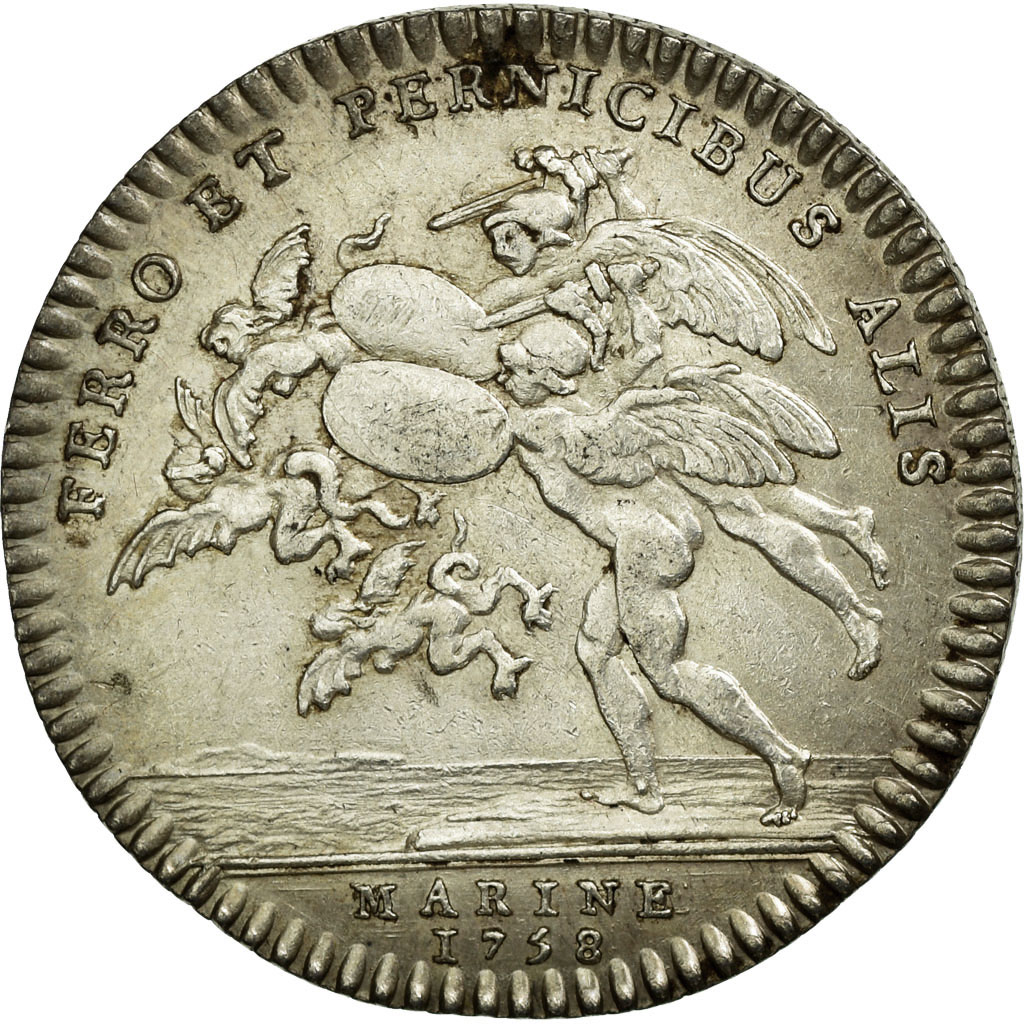 Frankrijk, Token, Royal, 1758, ZF+, Zilver, Feuardent:1401.