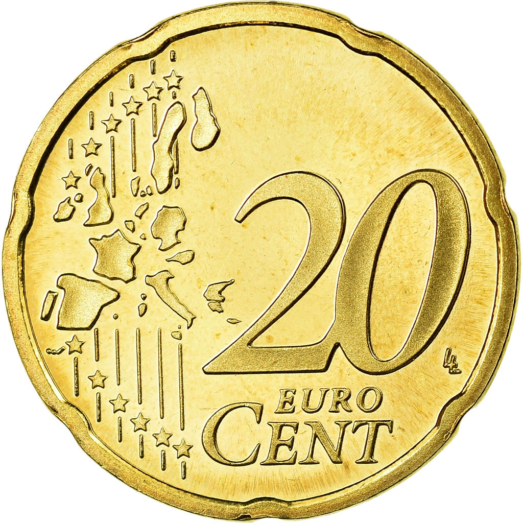 [#698957] Niederlande, 20 Euro Cent, 2006, STGL, Messing, KM:238