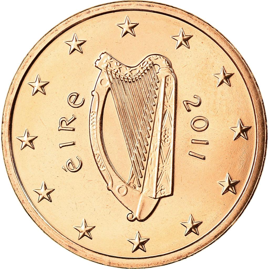 [#699016] IRELAND REPUBLIC, 5 Euro Cent, 2011, STGL, Copper Plated Steel, KM:34