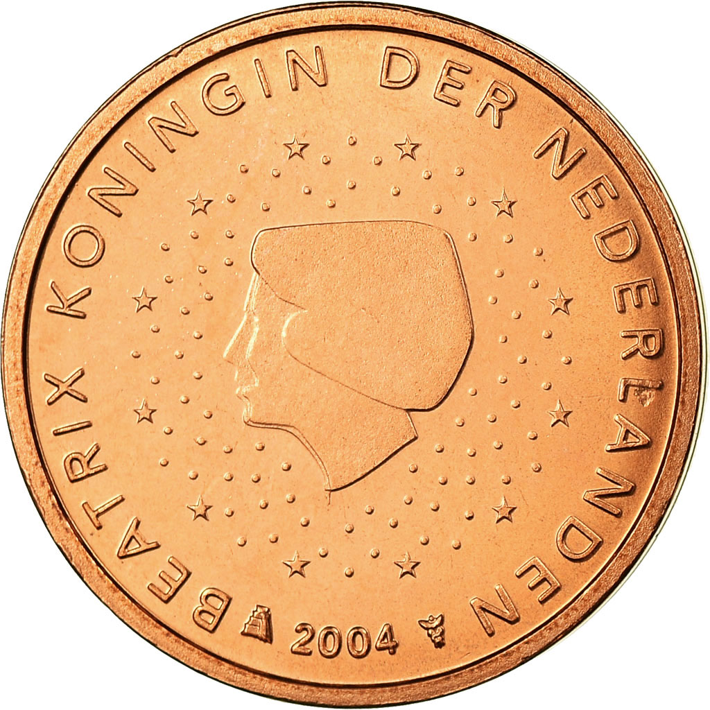 Países Bajos, 2 Euro Cent, 2004, FDC, Cobre chapado en acero, KM:235