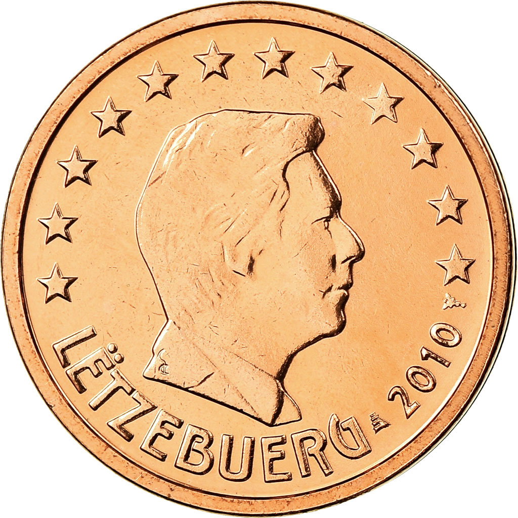Luxemburgo, 2 Euro Cent, 2010, FDC, Cobre chapado en acero, KM:76