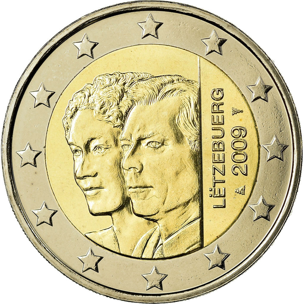 Luxemburg, 2 Euro, Grande-Duchesse Charlotte, 2009, STGL, Bi-Metallic, KM:106