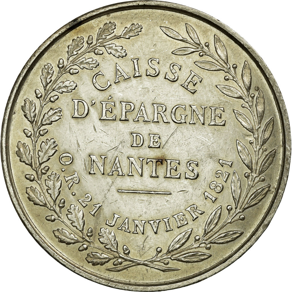 France, Token, Savings Bank, 1821, , Silver, Jacqmin:53