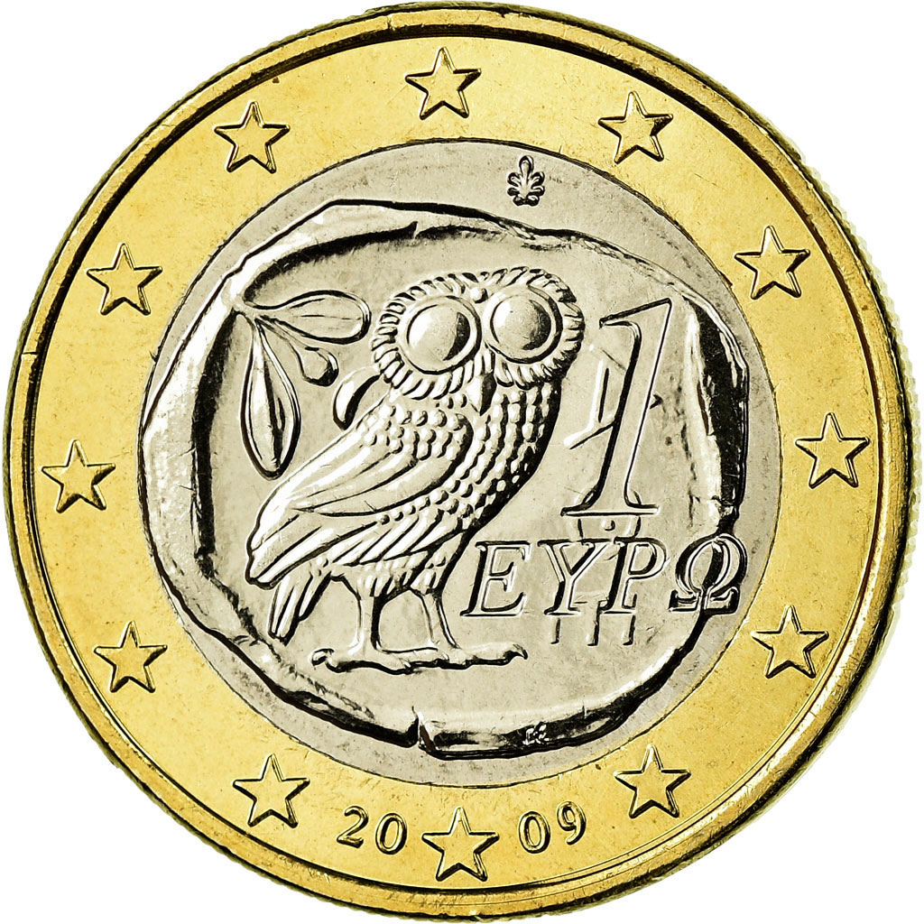 Griechenland, Euro, 2009, UNZ, Bi-Metallic, KM:214
