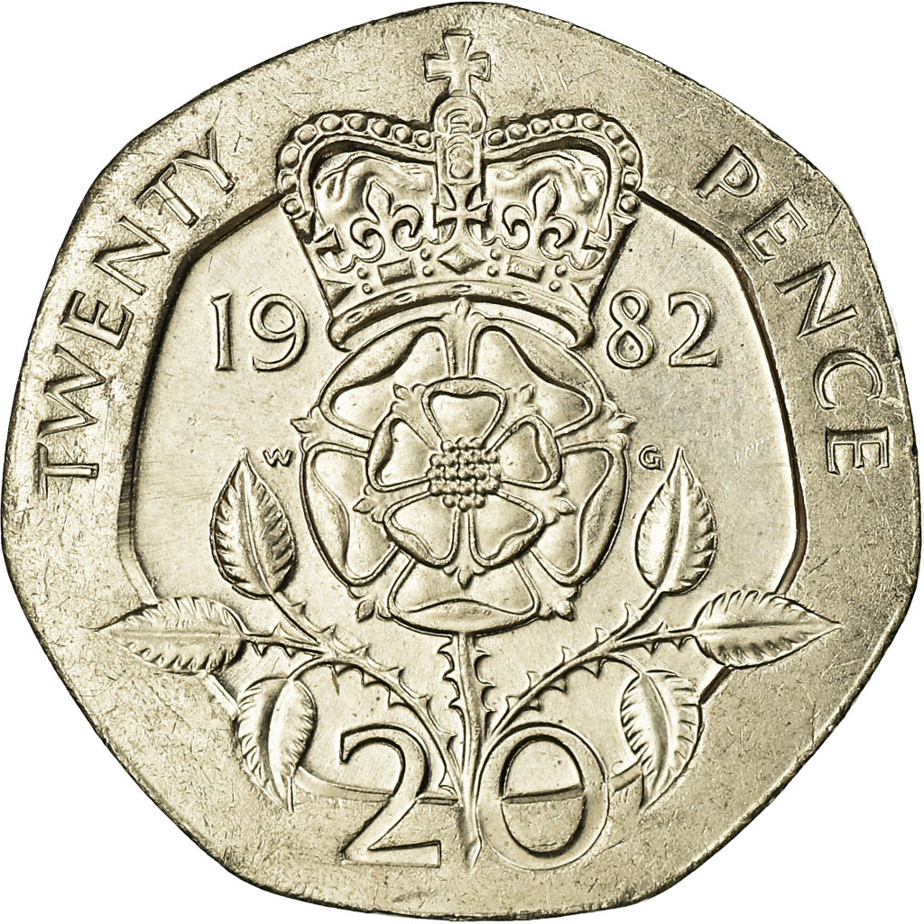 Coin, Great Britain, Elizabeth II, 20 Pence, 1982, , Copper-nickel