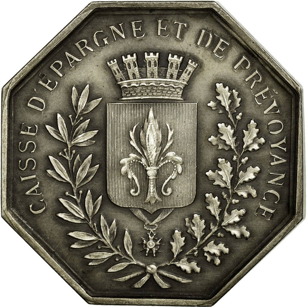 France, Token, Savings Bank, , Silver, Jacqmin:41