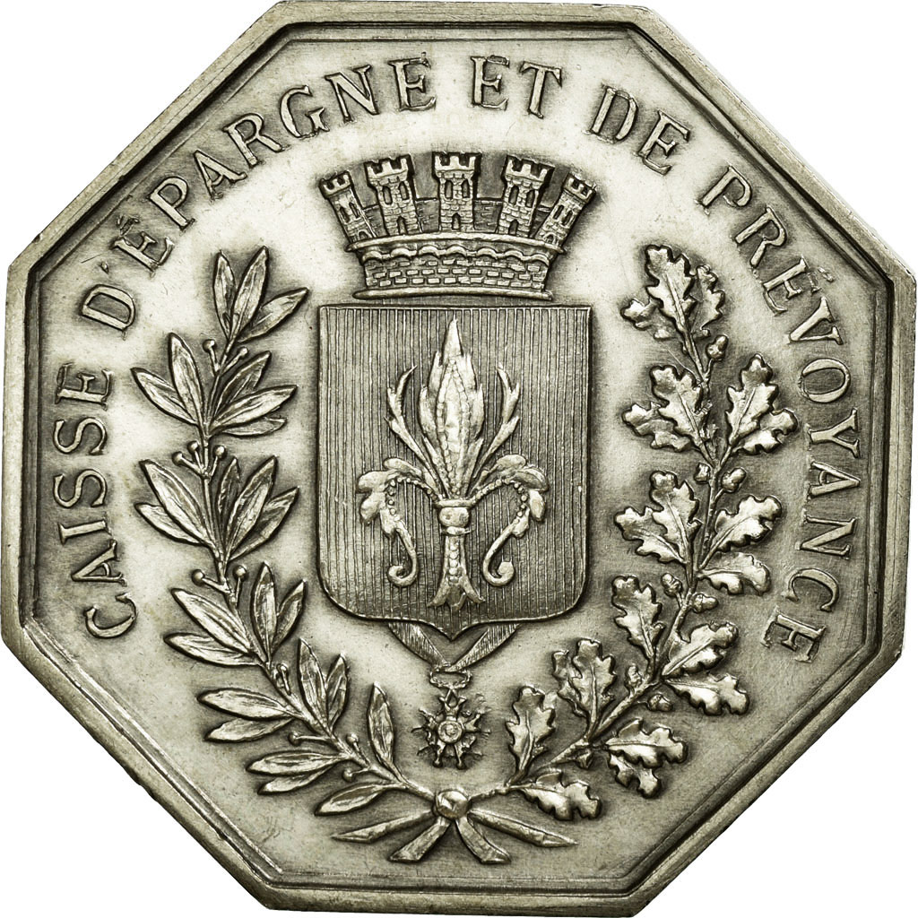France, Token, Savings Bank, , Silver, Jacqmin:41