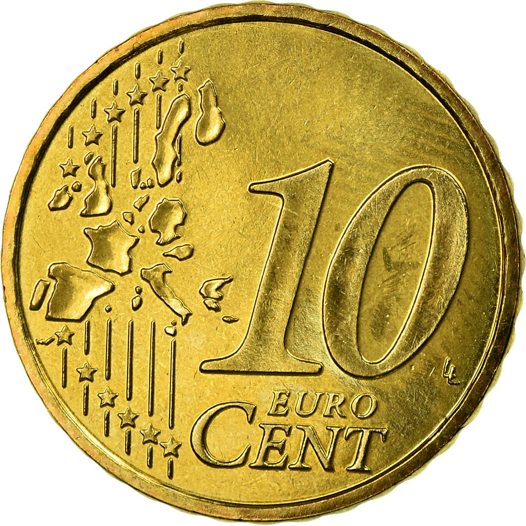 Frankreich, 10 Euro Cent, 2006, UNZ, Messing, KM:1285
