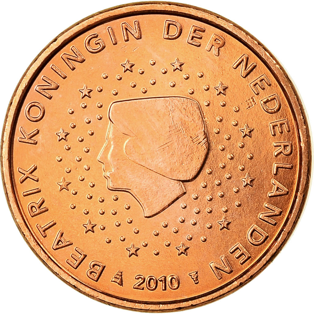 [#701990] Niederlande, Euro Cent, 2010, UNZ, Copper Plated Steel, KM:234