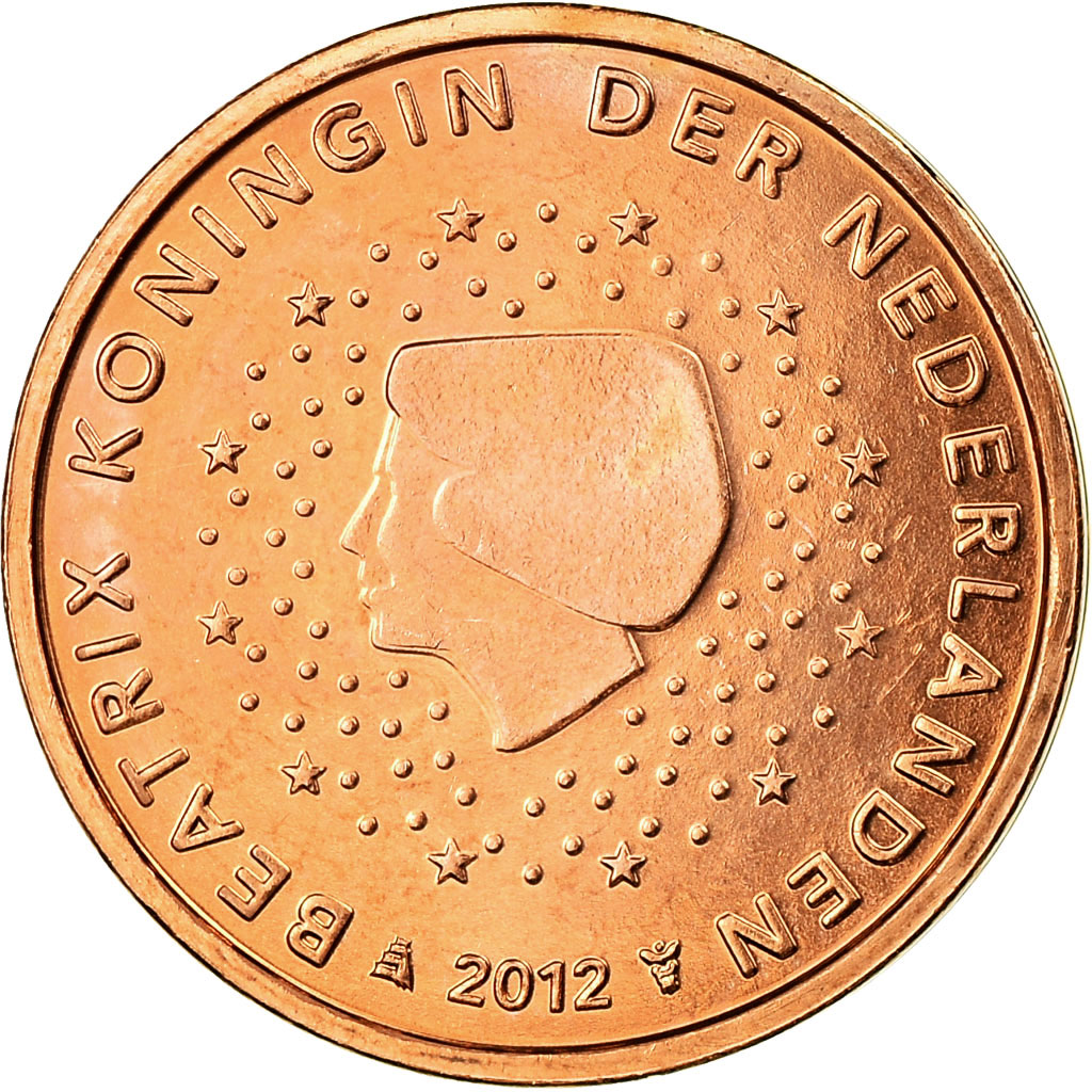 Niederlande, 2 Euro Cent, 2012, UNZ, Copper Plated Steel, KM:235