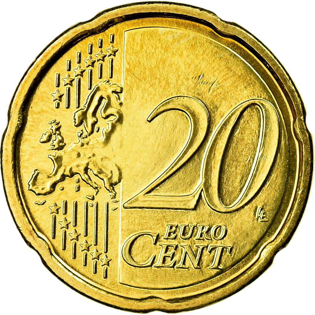 IRELAND REPUBLIC, 20 Euro Cent, 2011, UNZ, Messing, KM:48