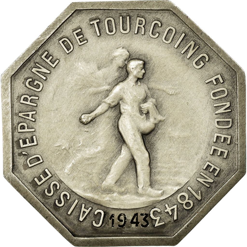 France, Token, Savings Bank, 1843, , Silver