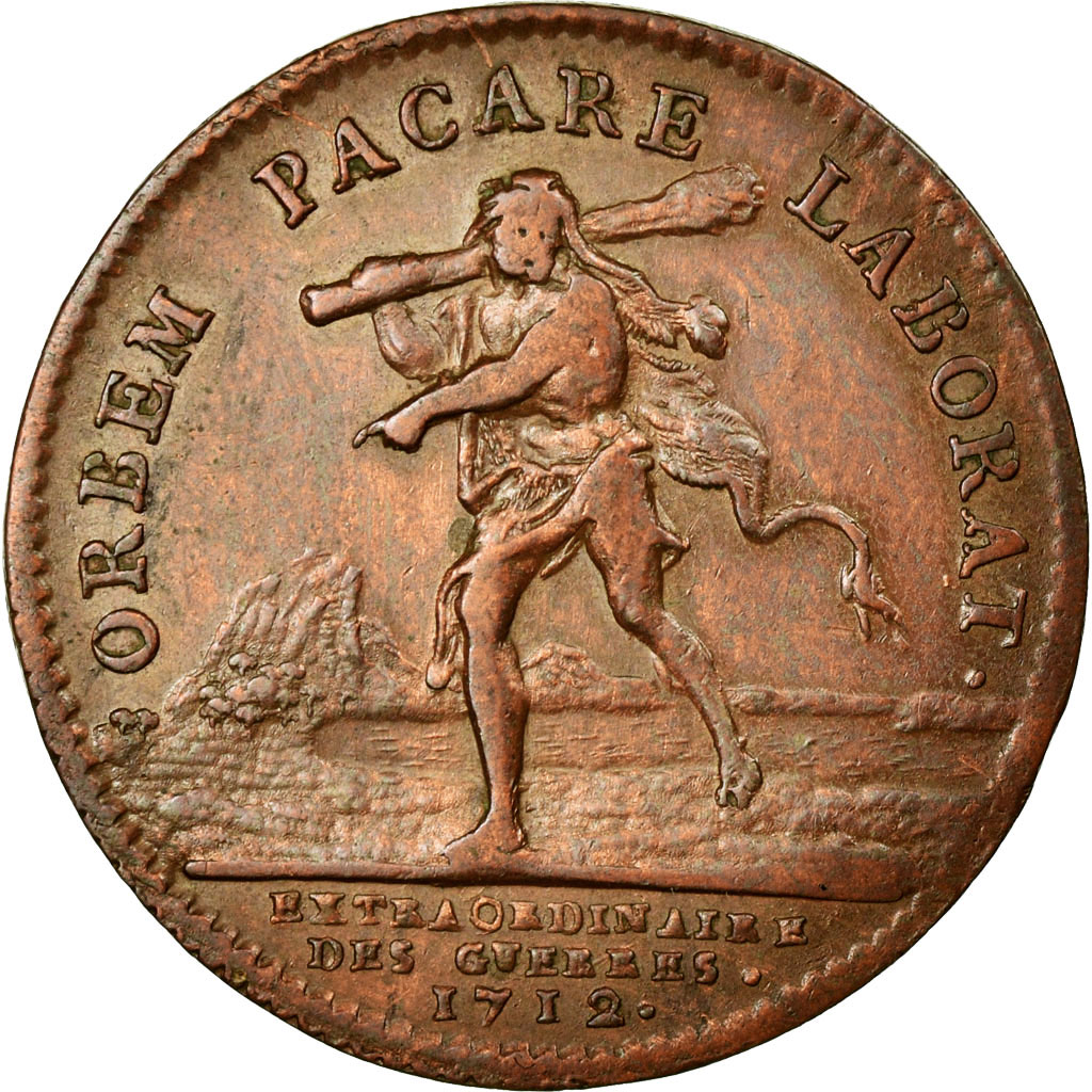 France, Token, Royal, 1712, , Copper, Feuardent:748