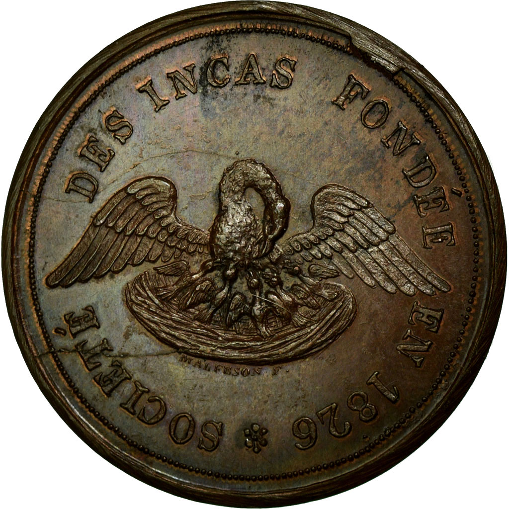 Frankrijk, Token, Masonic, 1851, PR+, Koper