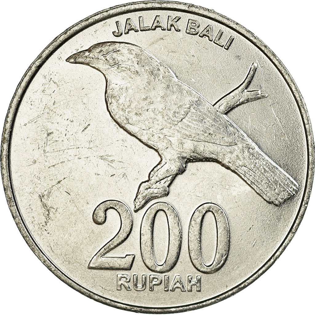 Moneda, Indonesia, 200 Rupiah, 2003, Perum Peruri, MBC, Aluminio, KM:66