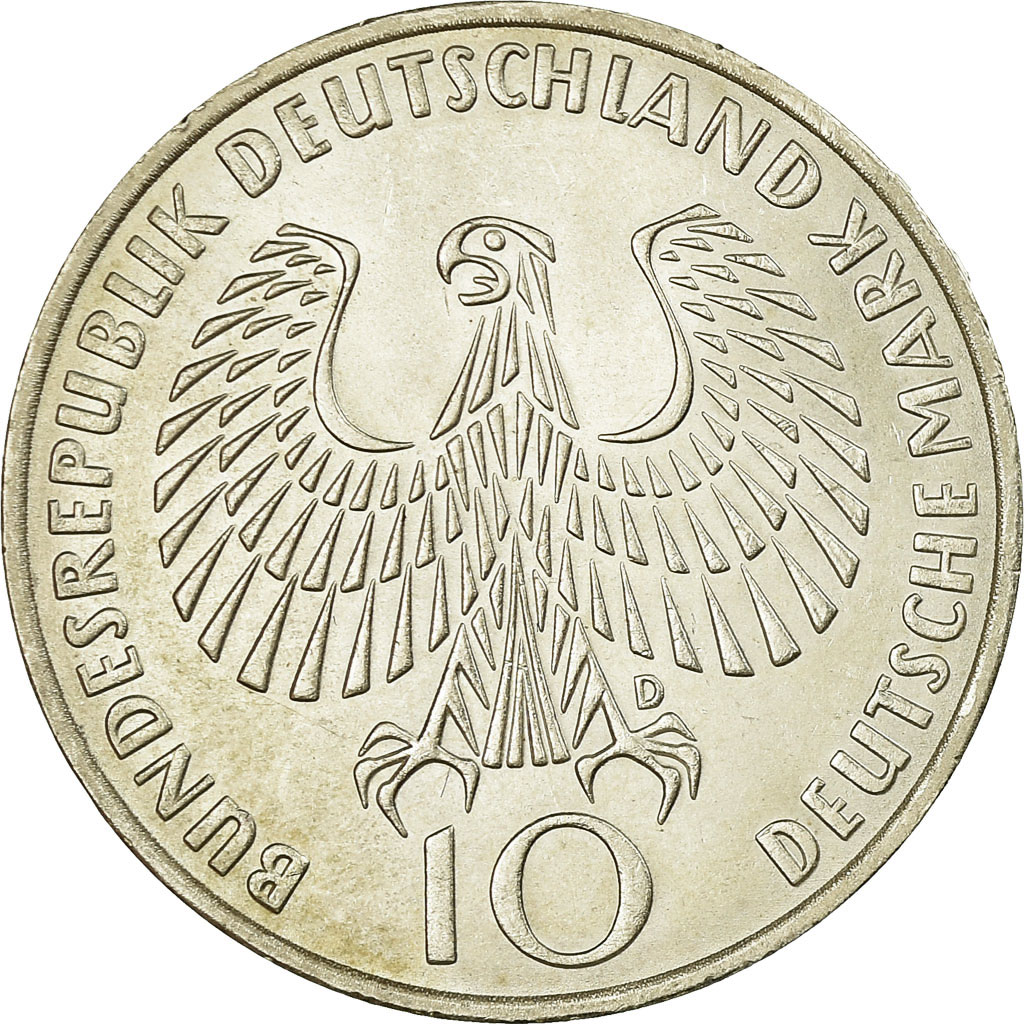 Coin, GERMANY - FEDERAL REPUBLIC, 10 Mark, 1972, Munich, , Silver