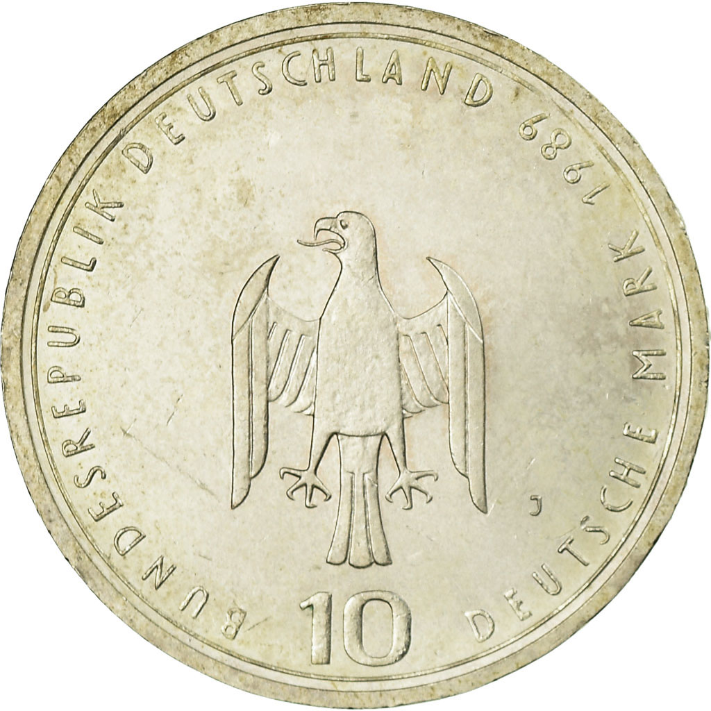 Coin, GERMANY - FEDERAL REPUBLIC, 10 Mark, 1989, Hamburg, Germany, 