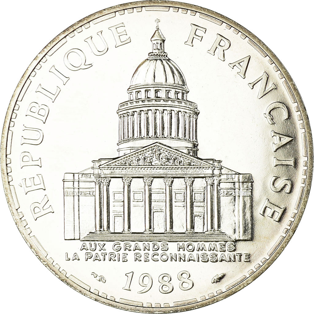 Coin, France, Panthéon, 100 Francs, 1988, Paris, , Silver, KM:951.1
