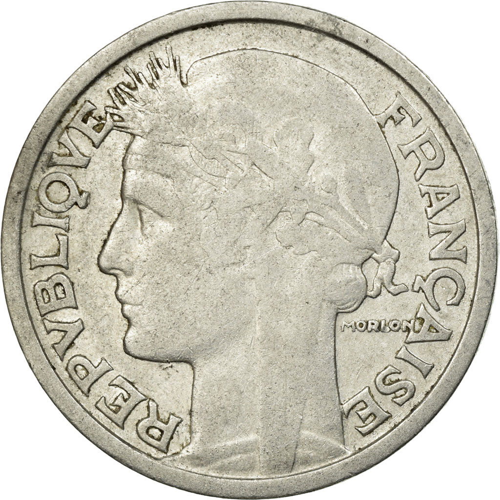 Coin, France, Morlon, 2 Francs, 1946, Beaumont le Roger, , Aluminum