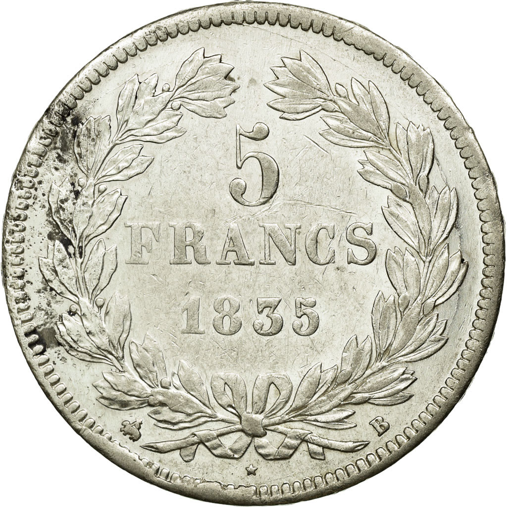 Coin, France, Louis-Philippe, 5 Francs, 1835, Rouen, , Silver