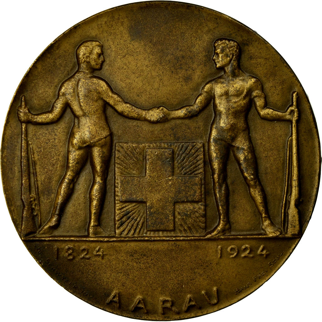 Switzerland, Medal, Jahr Hundertfeier des Schweiz. Schützenvereins, Aarau