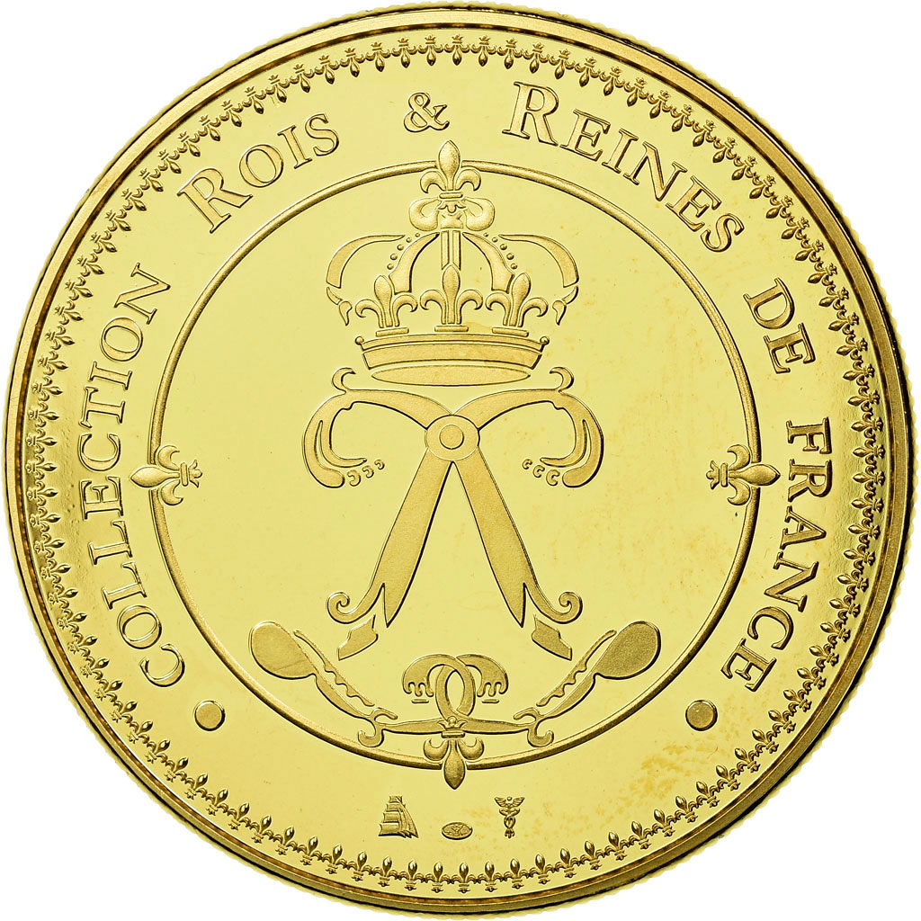 France, Medal, Les rois de France, Louis XIII, History, , Copper Gilt